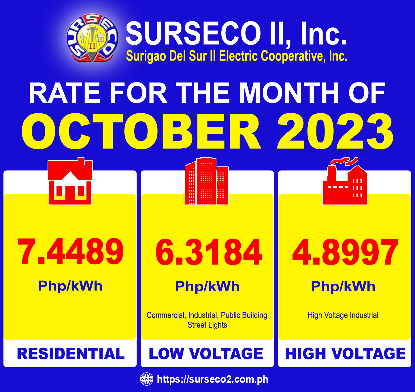 Rates for October 2023